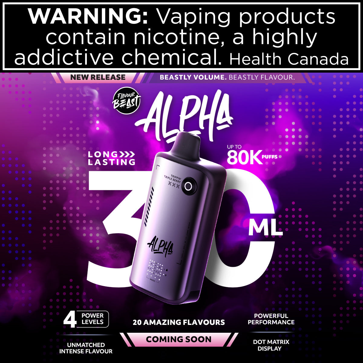 Flavour Beast Alpha 30mL 80K puff count