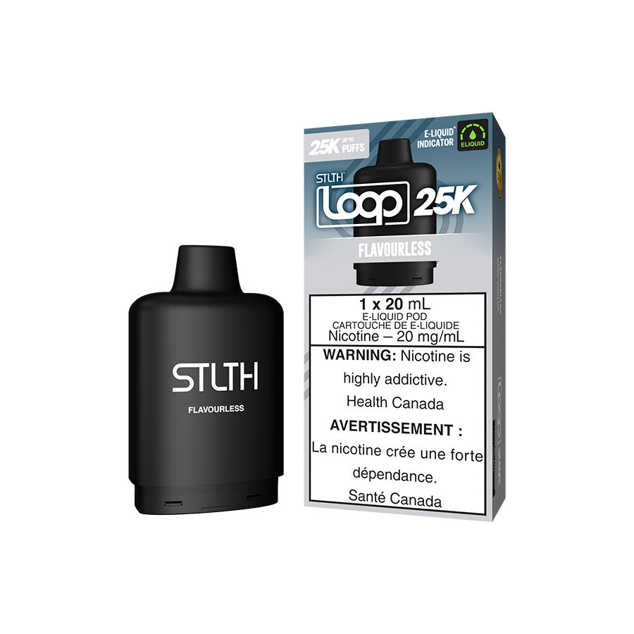 STLTH Loop 25K, Strawnana flavour, rechargeable vape with smooth rich hits and long-lasting performance, designed for vapers in Ontario and Quebec.