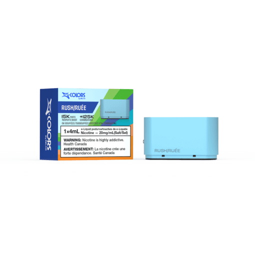 Z-Colors (Zpods) 15K Pods, Peach flavour, 4ml pod with adjustable wattage, LED indicators, triple pod compatibility, customizable vaping experience for Ontario and Quebec users.