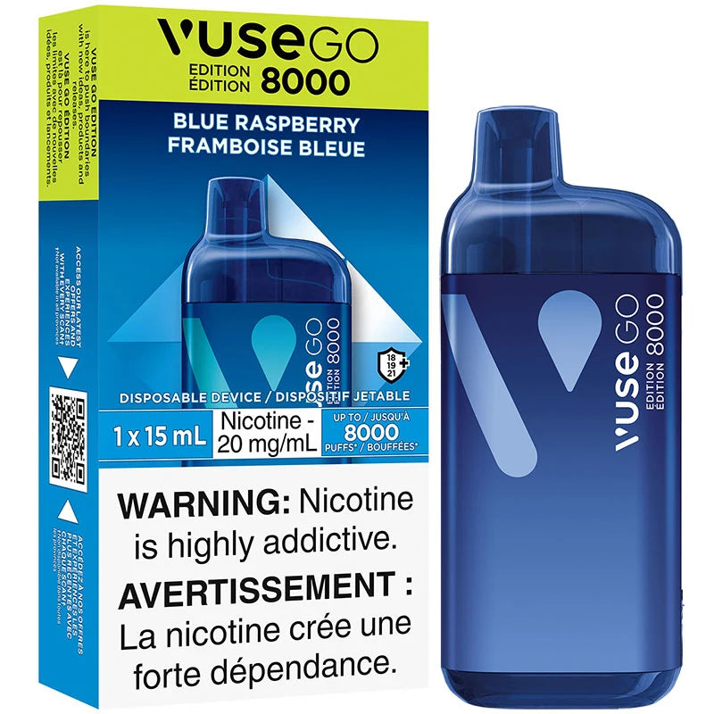 VUSE Go 8000, Creamy Tobacco flavour, ceramic coil for smooth and long-lasting vape experience, ideal for Ontario and Quebec customers.