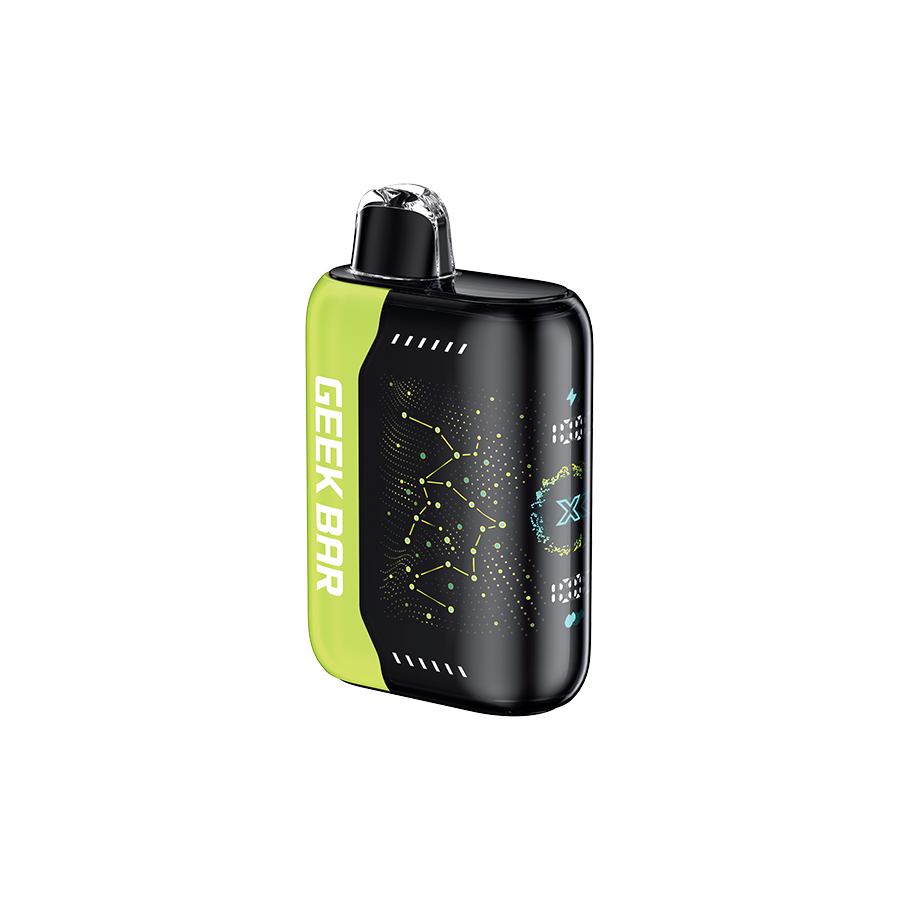 Geek Bar Pulse X 25K, Citrus Smash Ice flavour, intense refreshing citrus hit with icy coolness, disposable vape with 25,000 puffs, perfect for Ontario and Quebec vapers seeking a crisp and flavorful experience.
