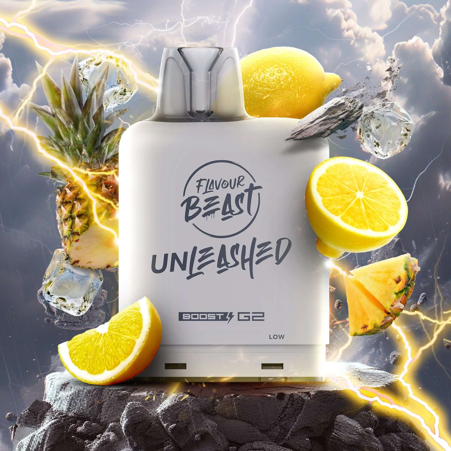 Flavour Beast Level X Unleashed Boost G2 Pod 25K Epic Strawberry Watermelon Ice flavour pod with boosted performance, up to 23W power, 25,000 puffs capacity, ideal for Ontario and Quebec vapers.