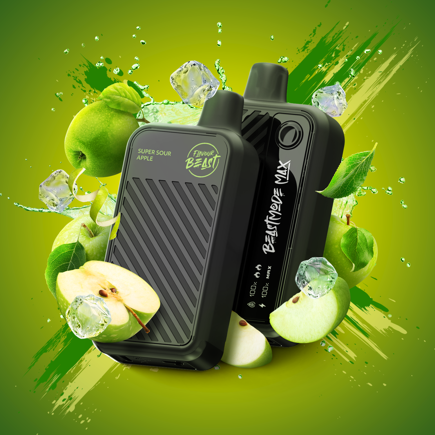 Flavour Beast Beast Mode MAX, Dope Double Kiwi flavour, intense vaping power with up to 18,000 puffs, high performance disposable vape, ideal for Ontario and Quebec vapers.