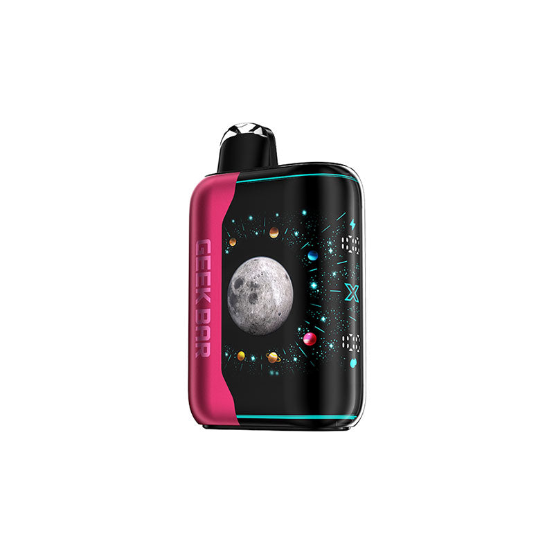 Geek Bar Pulse X Platinum Edition, Strawberry Twist Ice flavour, refreshing cool vaping experience with advanced airflow and dual mesh coils for consistent taste, ideal for Ontario and Quebec vapers.
