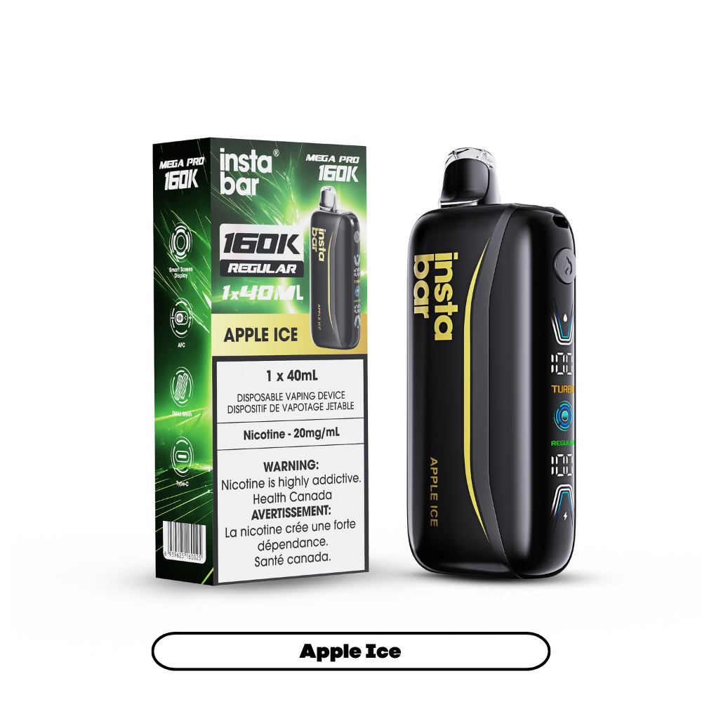 Insta Bar Mega Pro 160K Apple Ice Disposable Vape - Supa Vapes