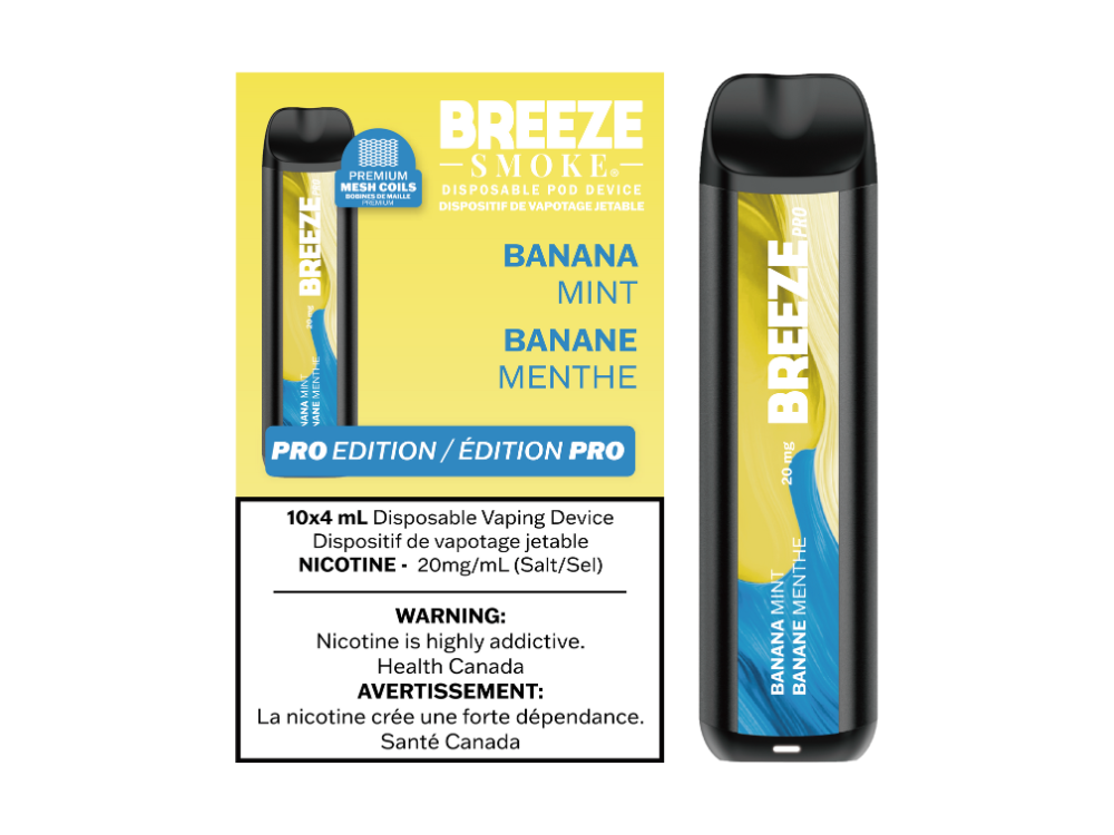 Breeze Pro 20mg Disposable Vape - Banana Mint