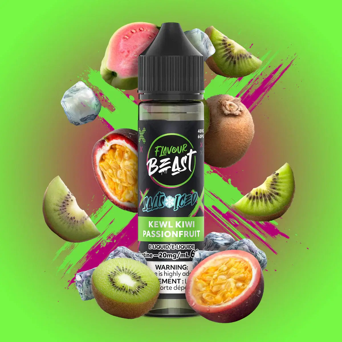 Flavour Beast E-Liquid Salt Iced 60mL, Loco Cocoa Latte flavour with 20mg nicotine strength, rich and smooth bold vaping experience, designed for Ontario and Quebec vapers.