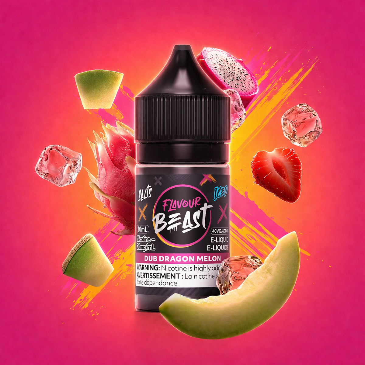 Flavour Beast E-Liquid Salt 30mL Dub Dragon Melon Iced - Supa Vapes