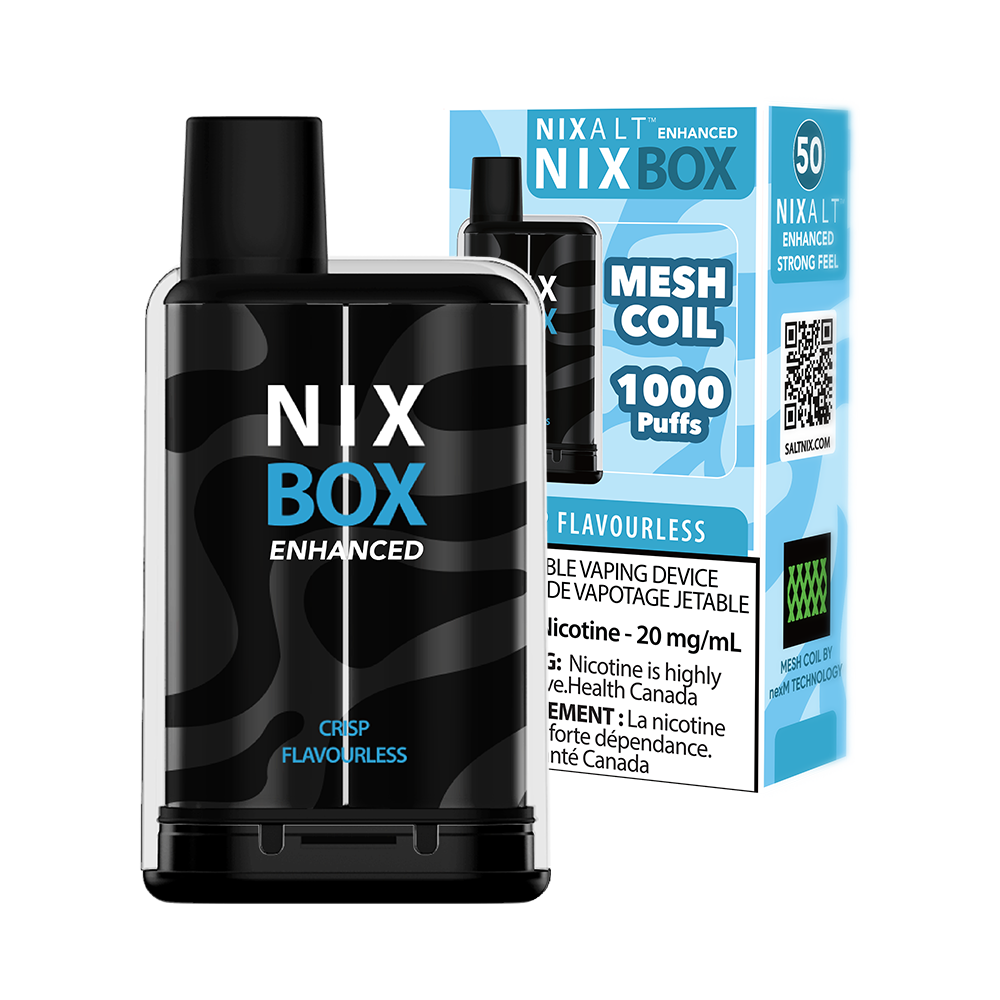 Salt Nix NIX BOX Enhanced Crisp Flavourless disposable vape
