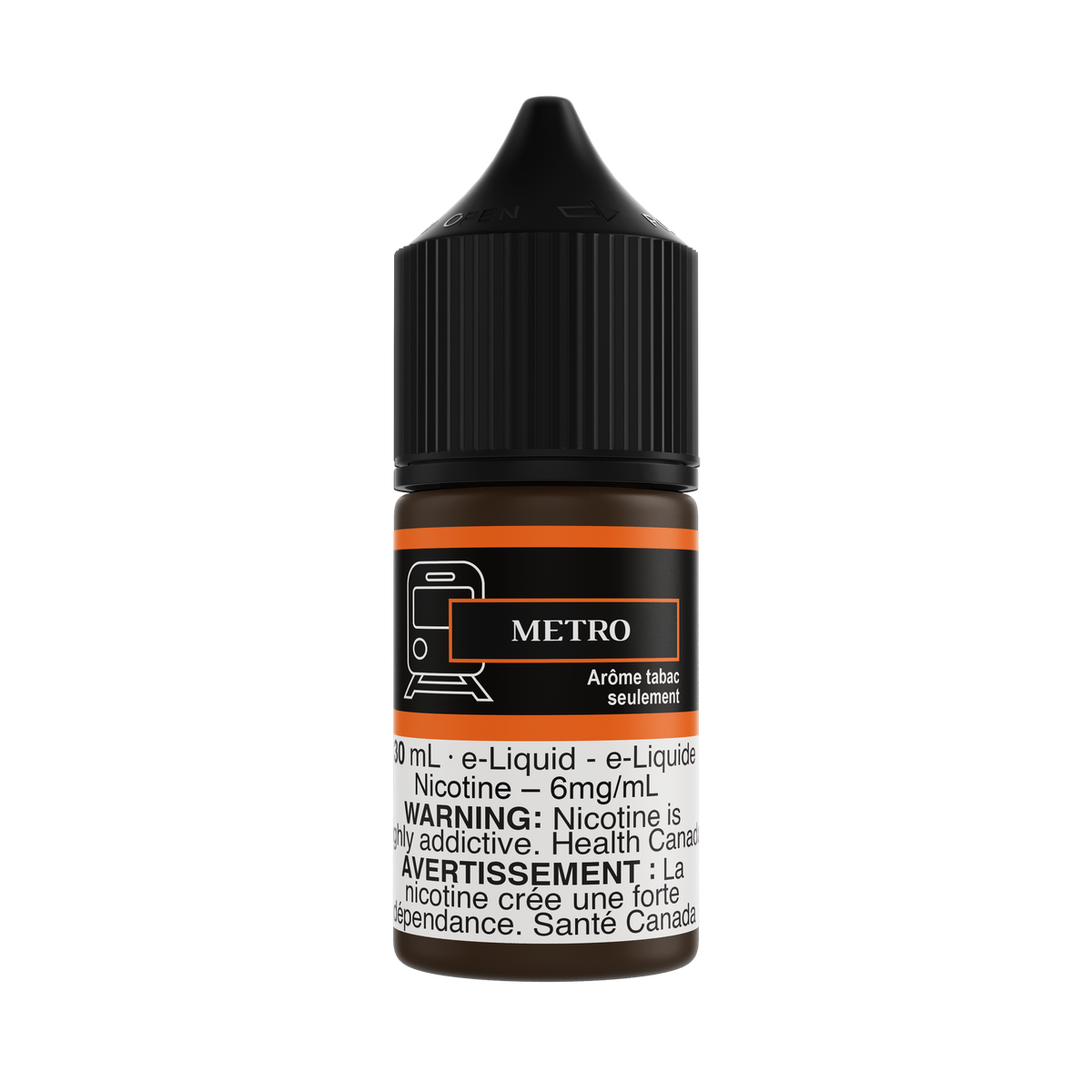 MTL Original Freebase 50/50 e-liquid, 30mL bottle, smooth Montreal-inspired blend for mouth-to-lung vaping.