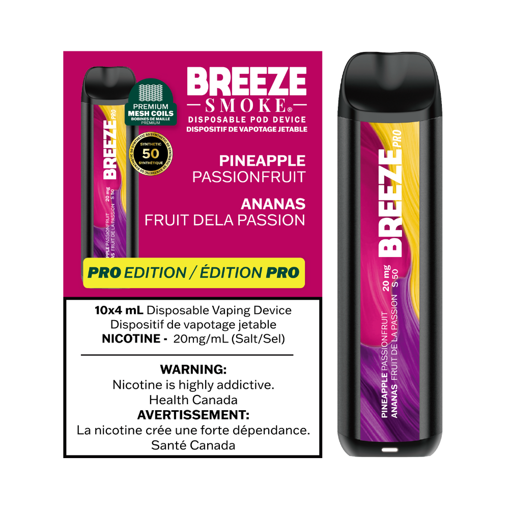 Breeze Pro S50 4mL Disposable Vape - Pineapple Passionfruit