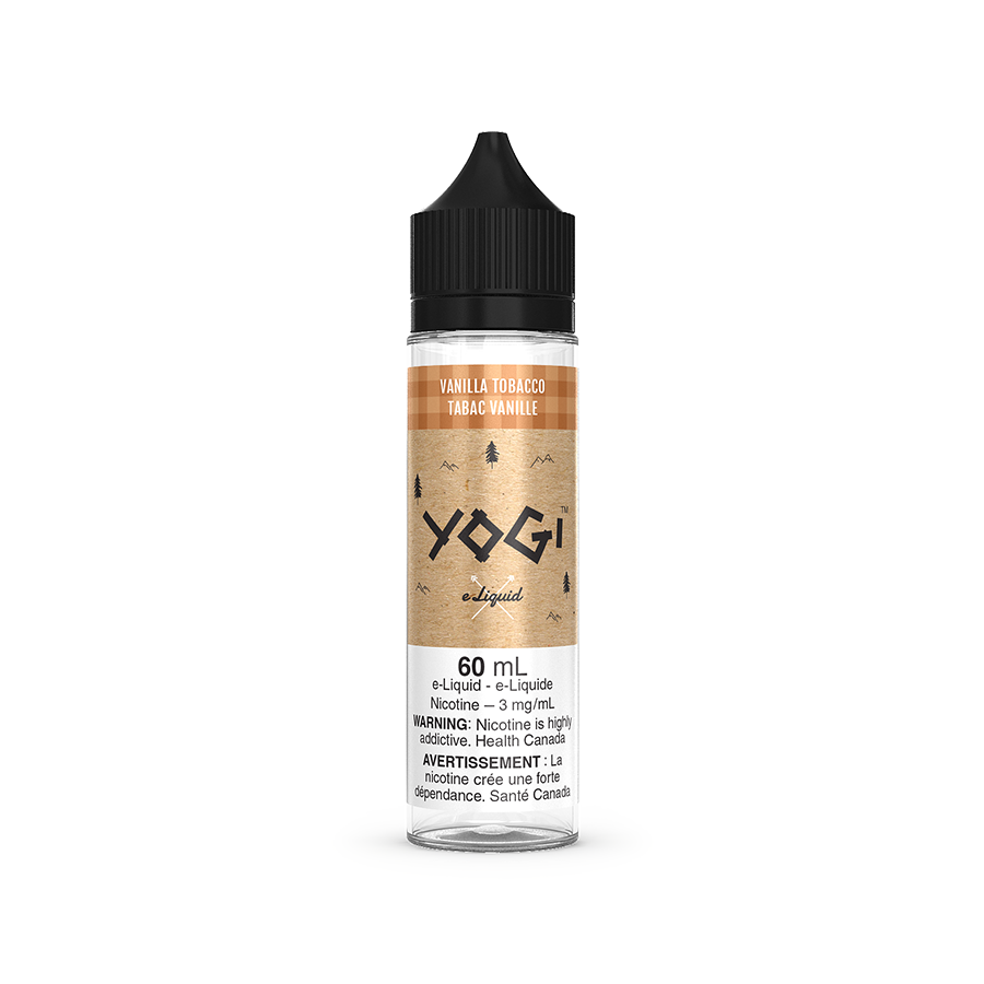 Yogi E-Liquid, Peanut Butter Banana flavour, 6mg nicotine strength, creamy and rich vape juice, designed for Ontario and Quebec vapers seeking unique taste experiences.