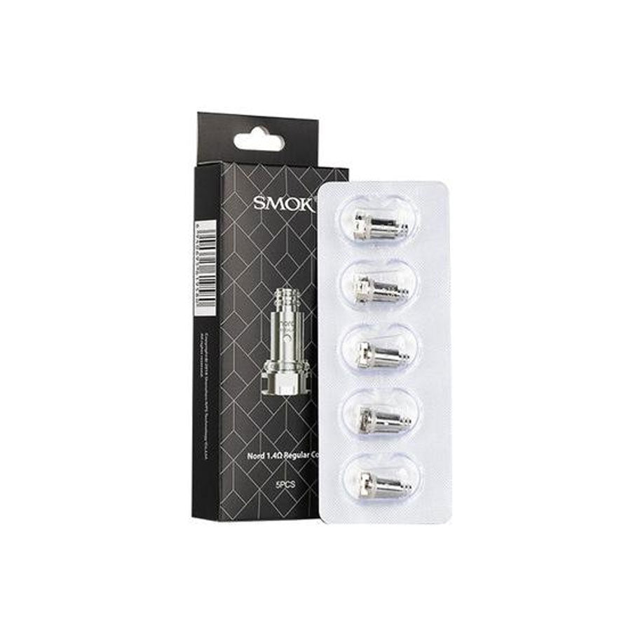 SMOK Nord Coil 5 PCS/PCK, 0.6Ω Nord Mesh Coil with Kanthal Mesh design, ideal for direct lung airflow vape coils, compatible with SMOK Nord devices, optimized for Ontario and Quebec vapers.