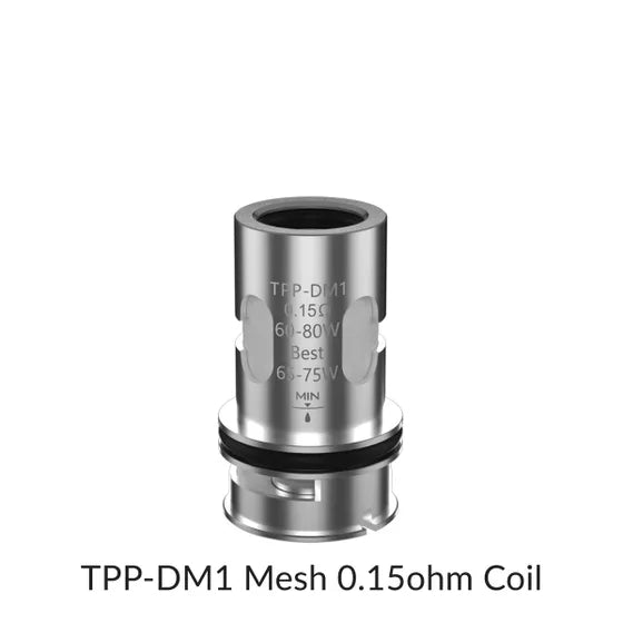 VOOPOO TPP Coils, TPP-DM1 0.15Ω replacement coil, optimized for fast heating and rich flavor in VOOPOO DRAG kits, ideal for Ontario and Quebec vapers.