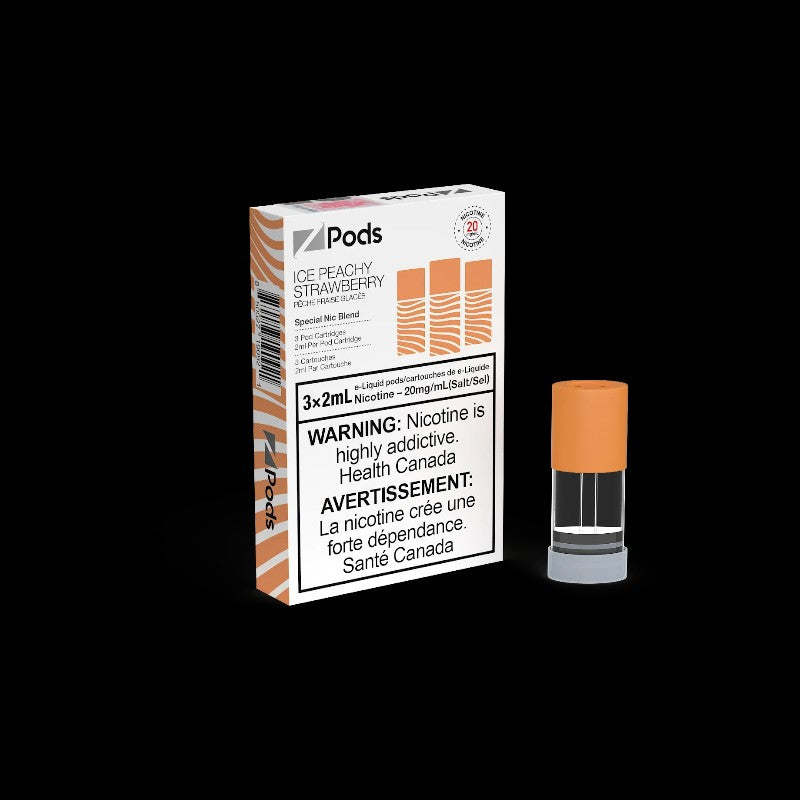 Z Pods, Cherry Frost flavour, 20mg nicotine blend pre-filled vape pod, smooth and satisfying vaping experience, designed for Ontario and Quebec users.