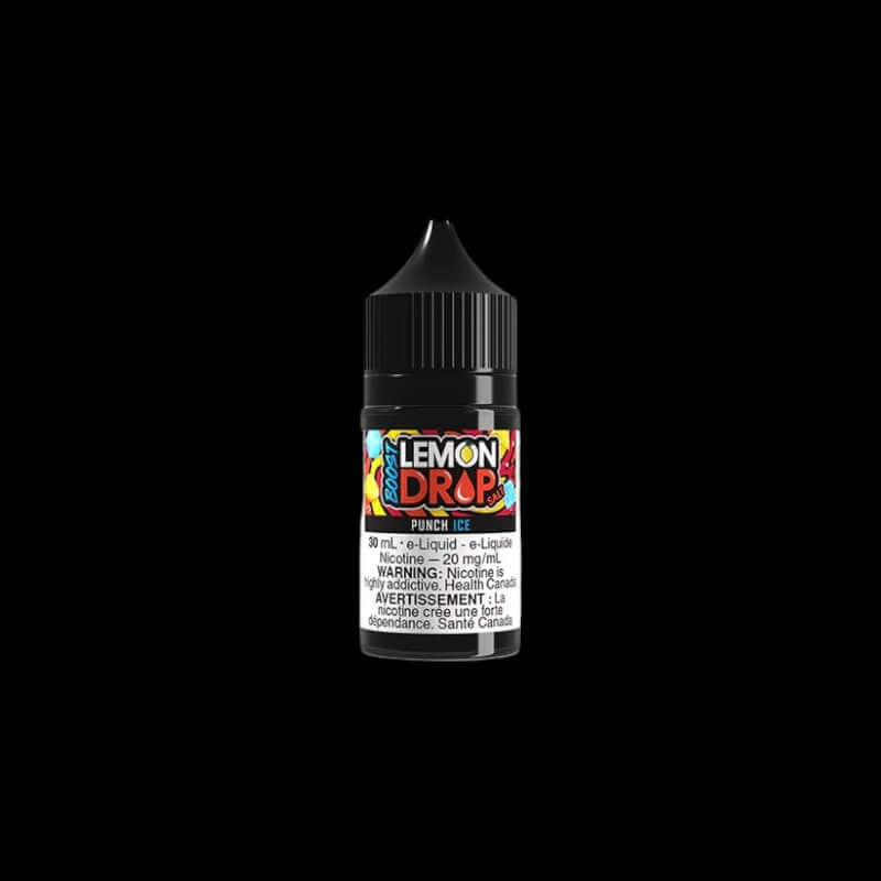 Lemon Drop Boost Salt 30 ML, Wild Berry Ice flavour, refreshing icy coolness with smooth nicotine salts, ideal for Ontario and Quebec vapers.