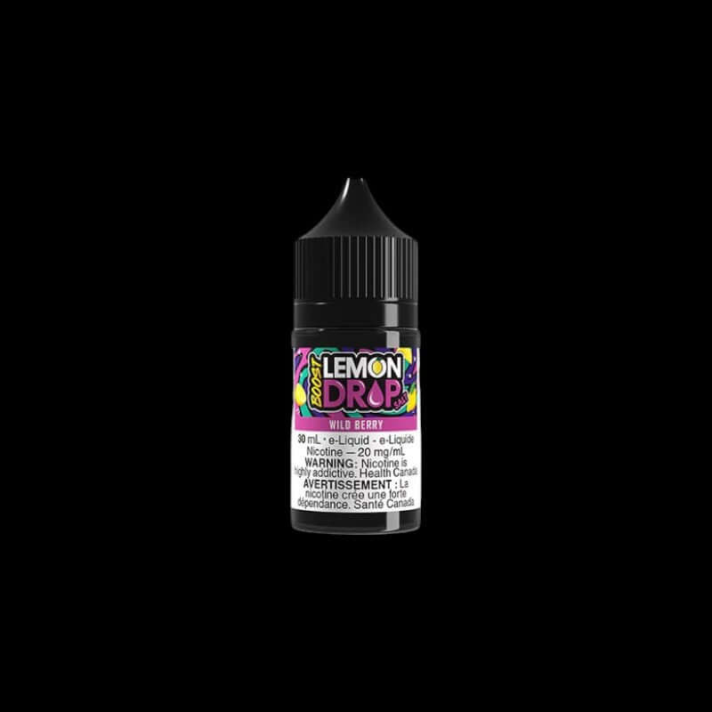 Lemon Drop Boost Salt Wild Berry flavour, 30 ML bottle of smooth nicotine salt e-liquid with vibrant berry twist, ideal for Ontario and Quebec vapers craving bold fruitiness.