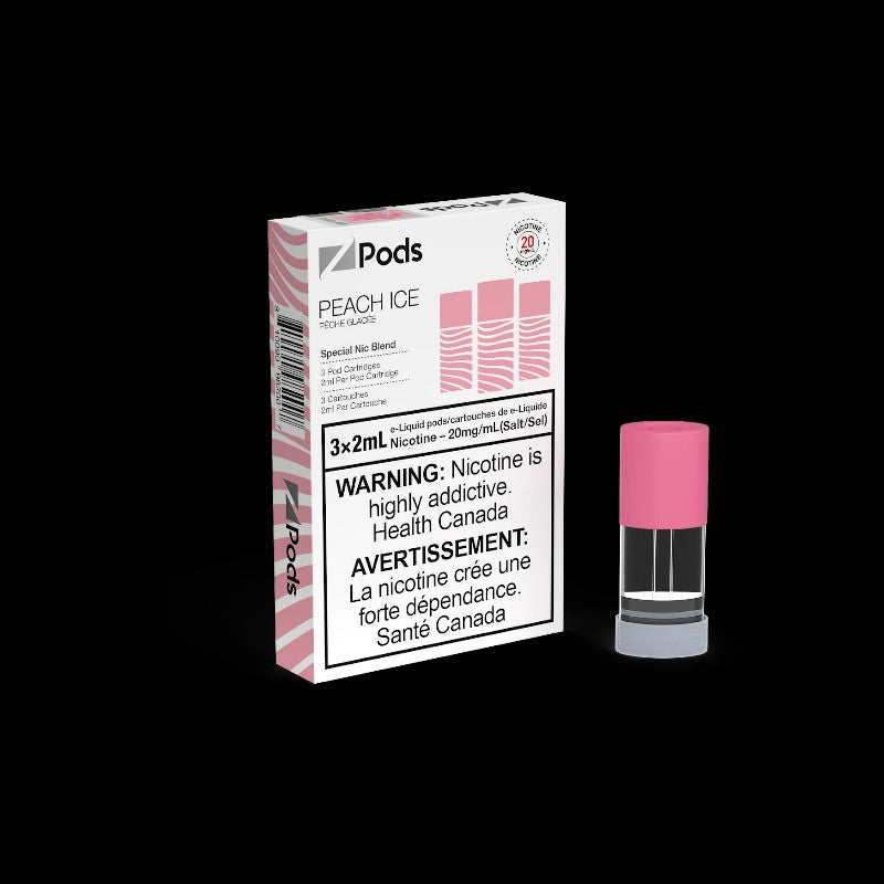 Z Pods Fruit Nectar flavour pre-filled vaping pod with smooth 20mg nicotine strength combining salt nic and freebase e-liquid for balanced throat hit, ideal for Ontario and Quebec vapers.