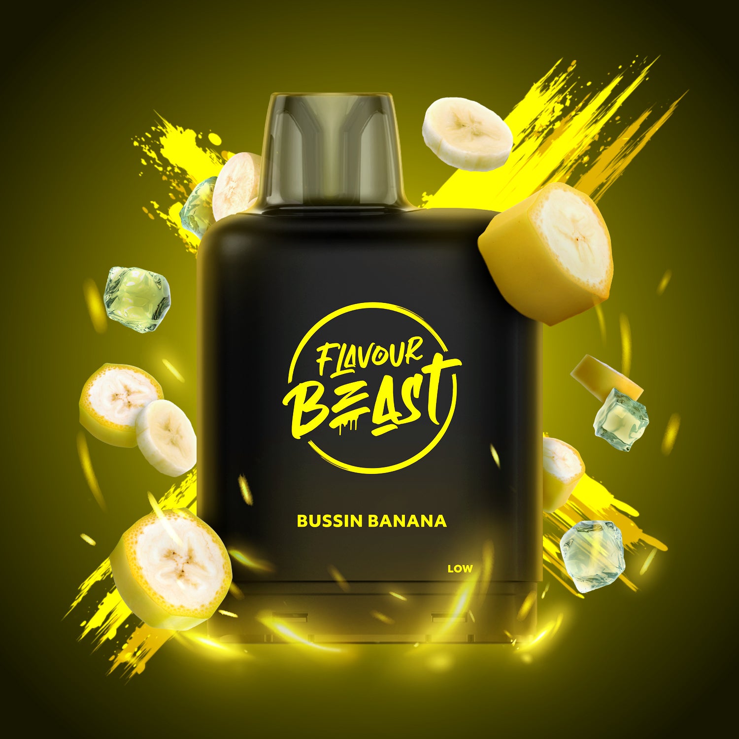 Flavour Beast Level X Boost 25K, Bangin Blood Orange Iced flavour vape pod, delivers up to 25,000 puffs with hybrid technology, long-lasting and flavorful vaping experience for Ontario and Quebec vapers.
