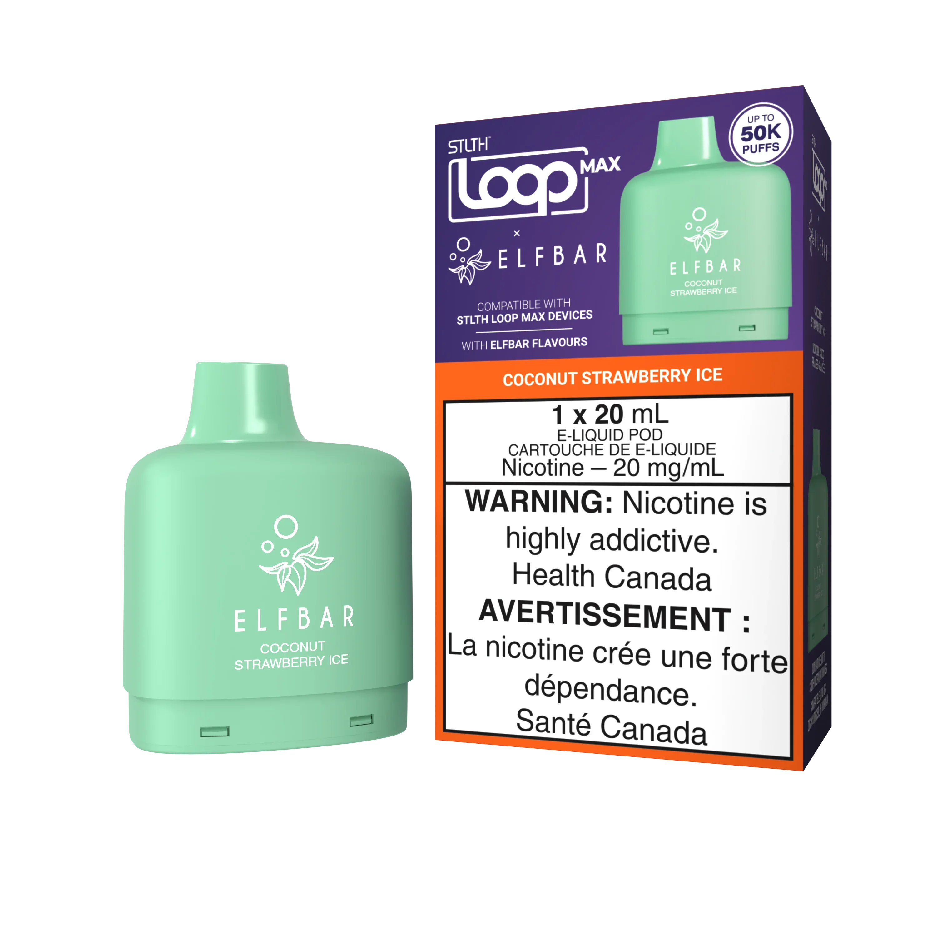STLTH LOOP MAX ELF BAR COCONUT STRAWBERRY ICE BEST VAPE SHOP