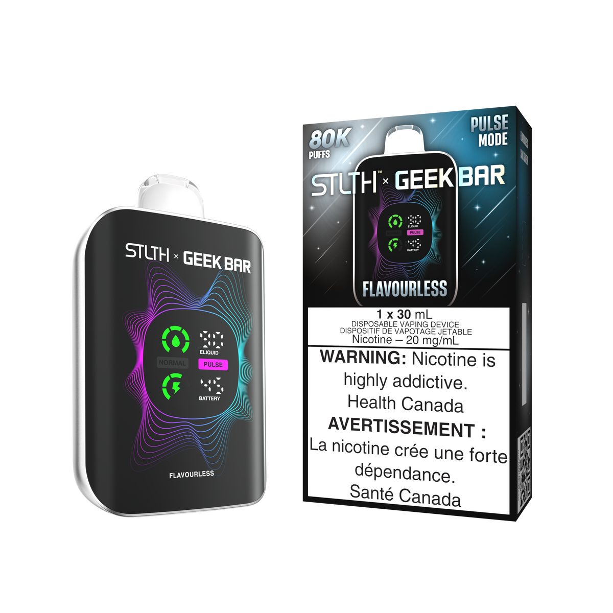 STLTH x Geek Bar 80K disposable vape — Flavourless | Supa Vapes Canada