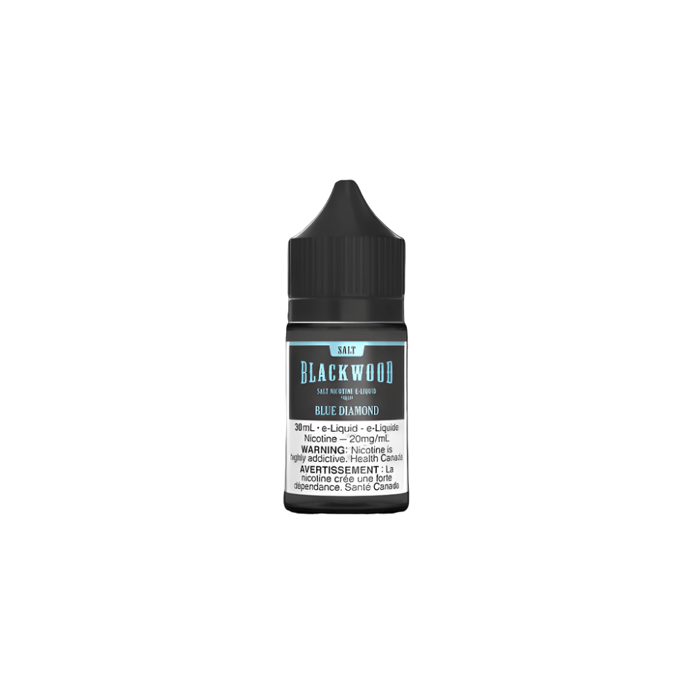 BLACKWOOD Salt Nic Black Diamond flavour, 30mL bottle with 20mg nicotine strength, rich and smooth tobacco taste, premium quality e-liquid for vapers in Ontario and Quebec