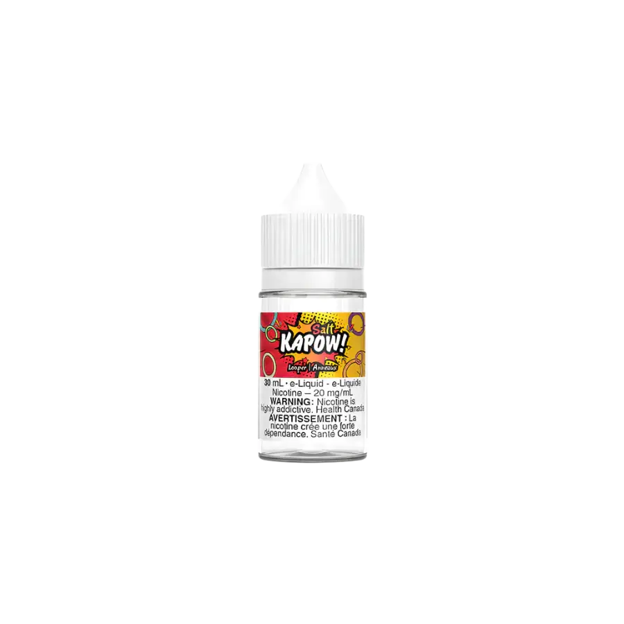 KAPOW! Salt Nic, Nana flavour, 12mg nicotine strength, smooth and sweet salt nic e-juice, ideal for Ontario and Quebec vapers.