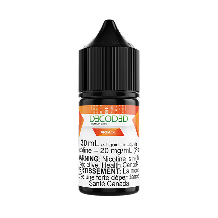 DECODED Salt Nic 30mL, Davinci Code buttery pecan cream flavour, 2% nicotine strength, smooth vaping experience, designed for Ontario and Quebec vapers