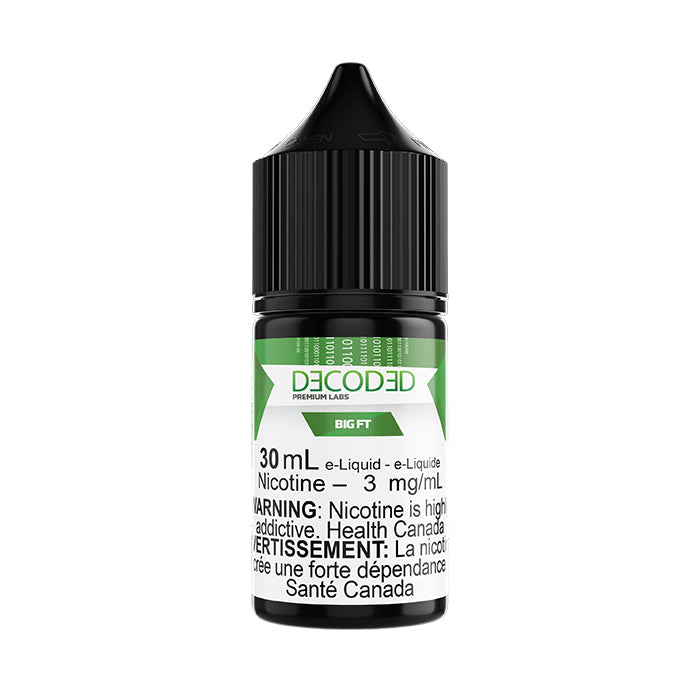DECODED Salt Nic 30mL, Atlantis flavour with fresh blend of guava, blueberries, and pineapple, 2% salt nicotine, smooth vaping e-liquid, perfect for Ontario and Quebec vapers.
