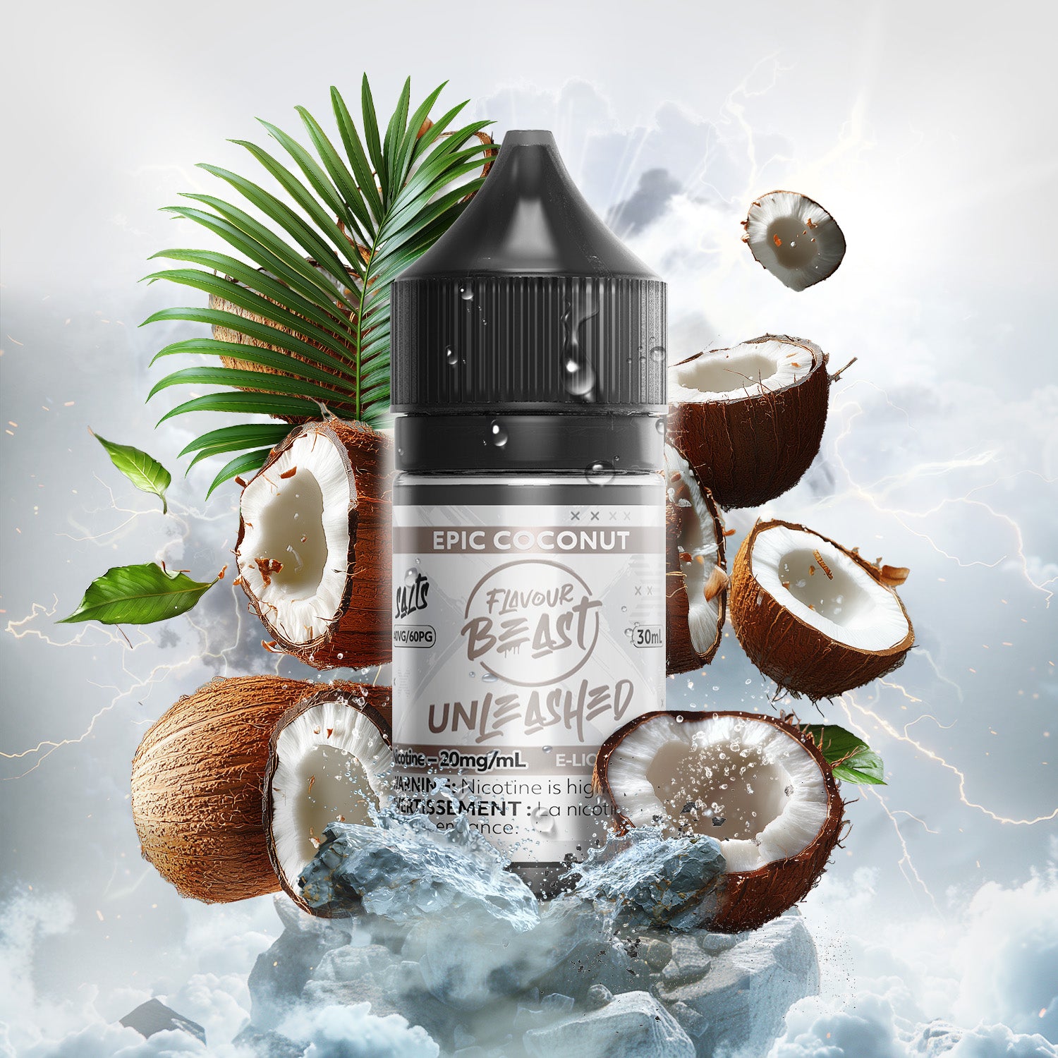 Flavour Beast Unleashed E-Liquid, Epic Green Grape flavour with salt nicotine, smooth and refreshing vape crafted for Ontario and Quebec vapers.