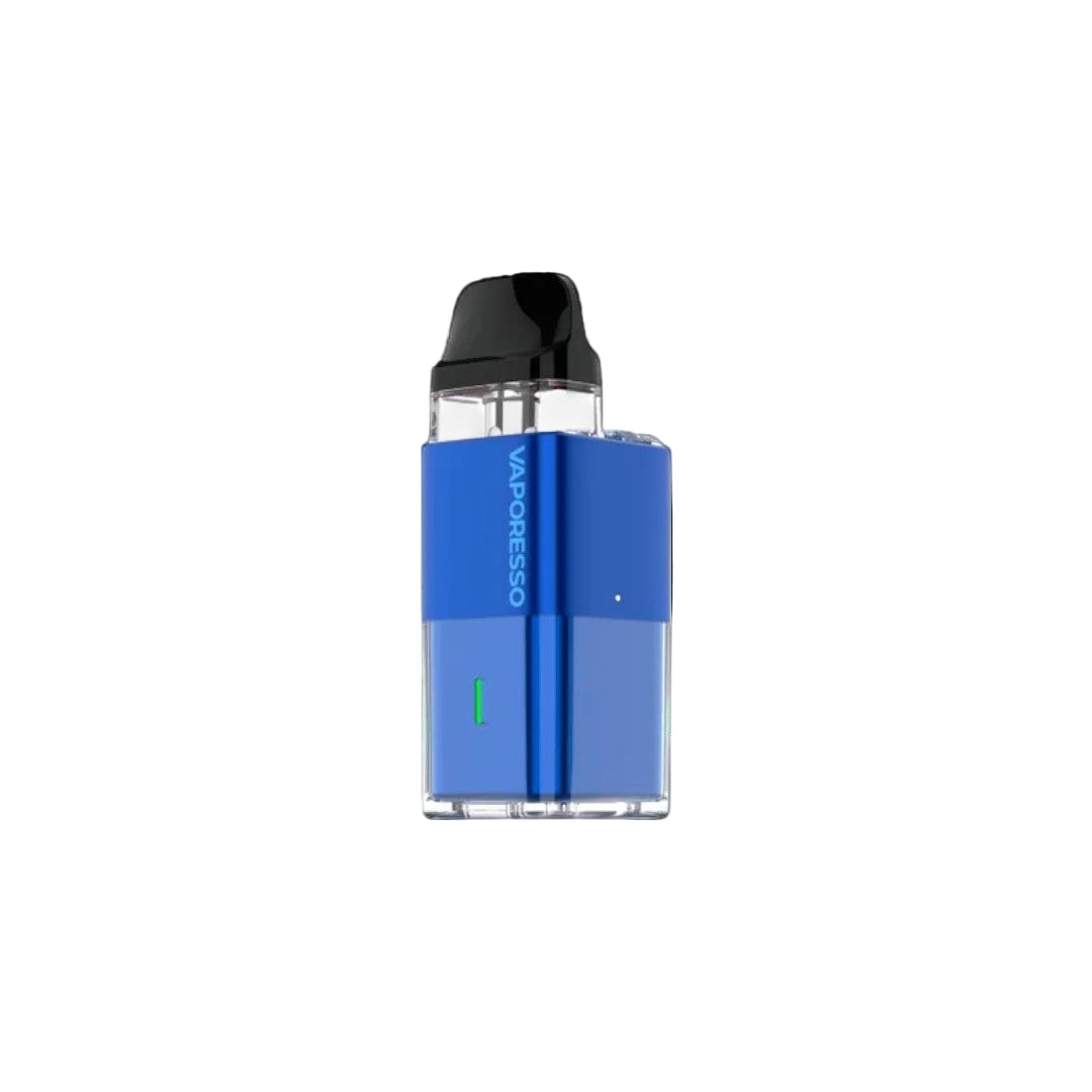 VAPORESSO XROS Cube Pod Kit Ocean Blue, 2ml pod capacity, featuring 0.8Ω and 1.2Ω mesh pod options for a personalized vaping experience, ideal for vapers in Ontario and Quebec.