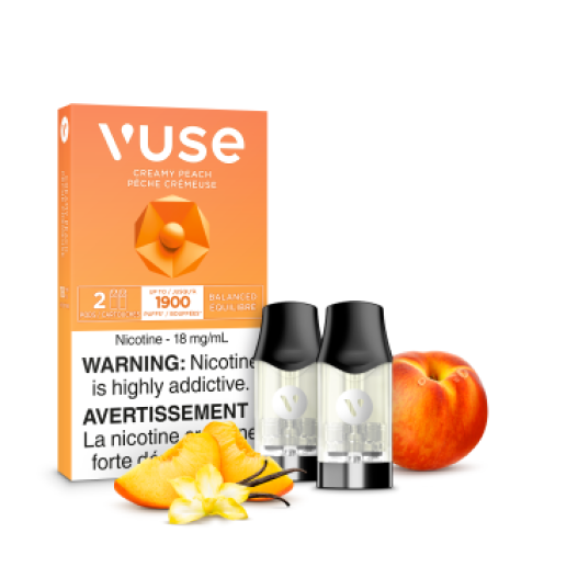 VUSE Epods (2 PCK), Golden Tobacco flavour, 12mg nicotine pre-filled pods, compatible with Vuse ePod 2 devices for a smooth vaping experience, ideal for vapers in Ontario and Quebec.