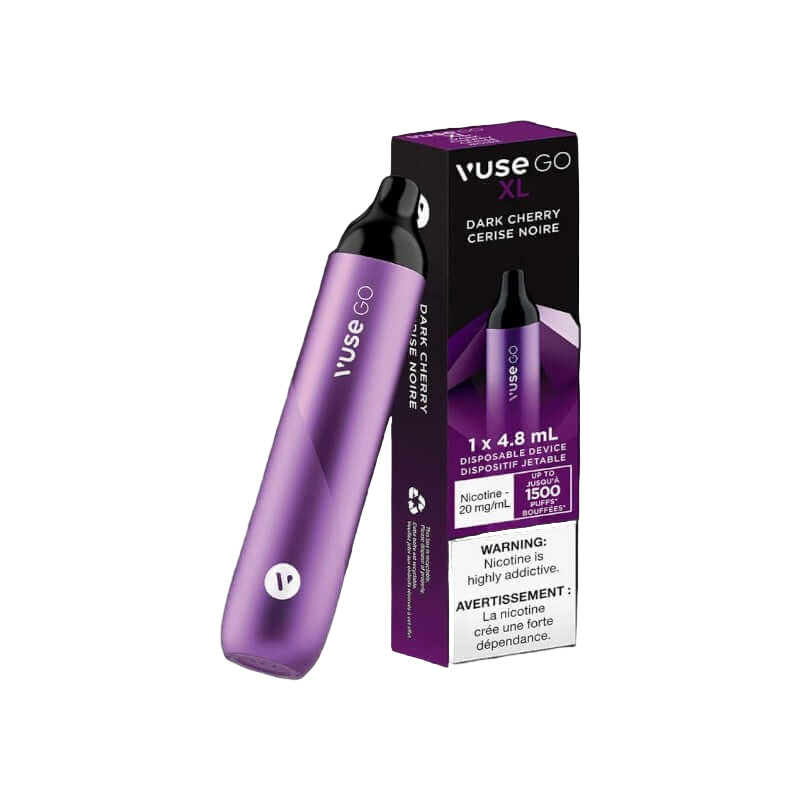 Vuse GO XL Disposable, Apple Sour flavour, draw-activated disposable vape with up to 1,500 puffs, compact and convenient, ideal for Ontario and Quebec customers.