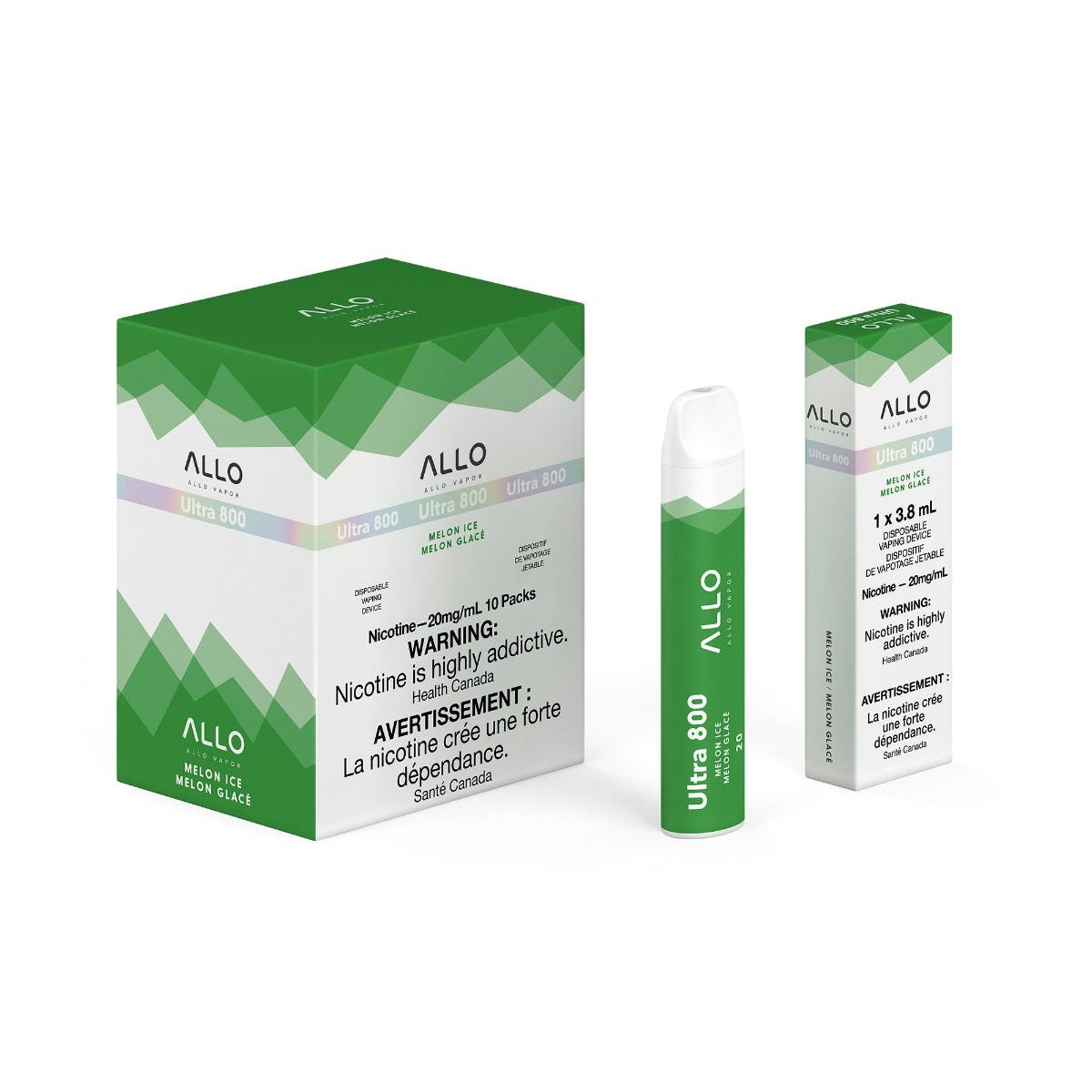 Allo Ultra 800 Disposable Vape — Melon Ice