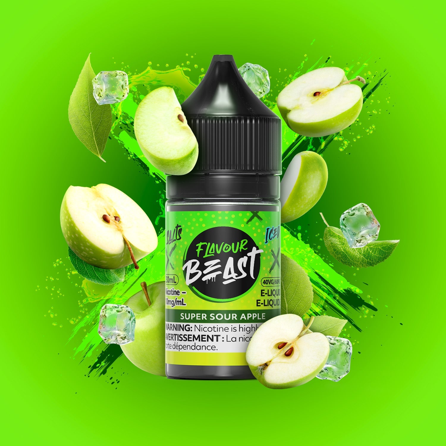 Flavour Beast E-Liquid Salt 30mL Super Sour Apple - Supa Vapes