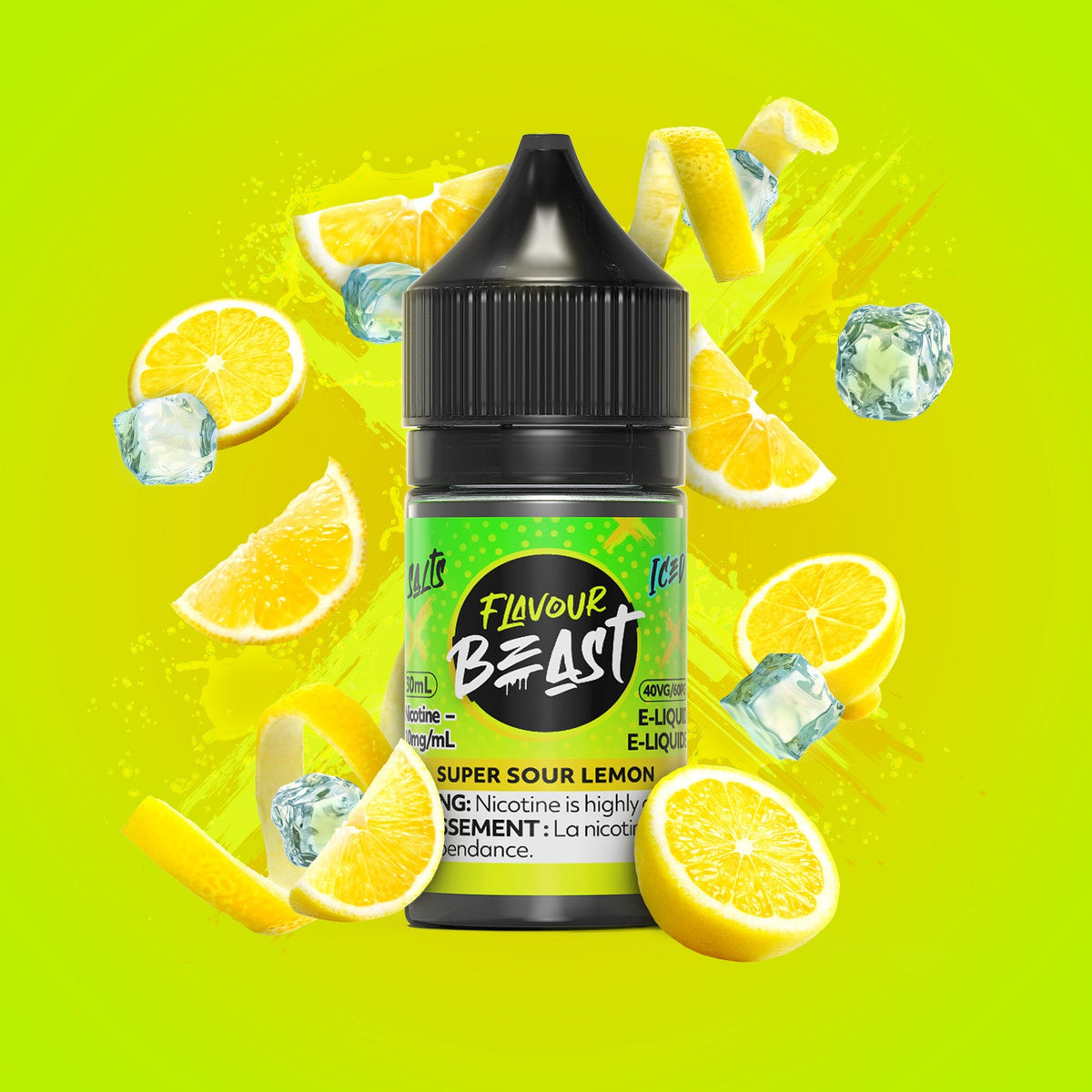 Flavour Beast E-Liquid Salt 30mL Super Sour Lemon - Supa Vapes