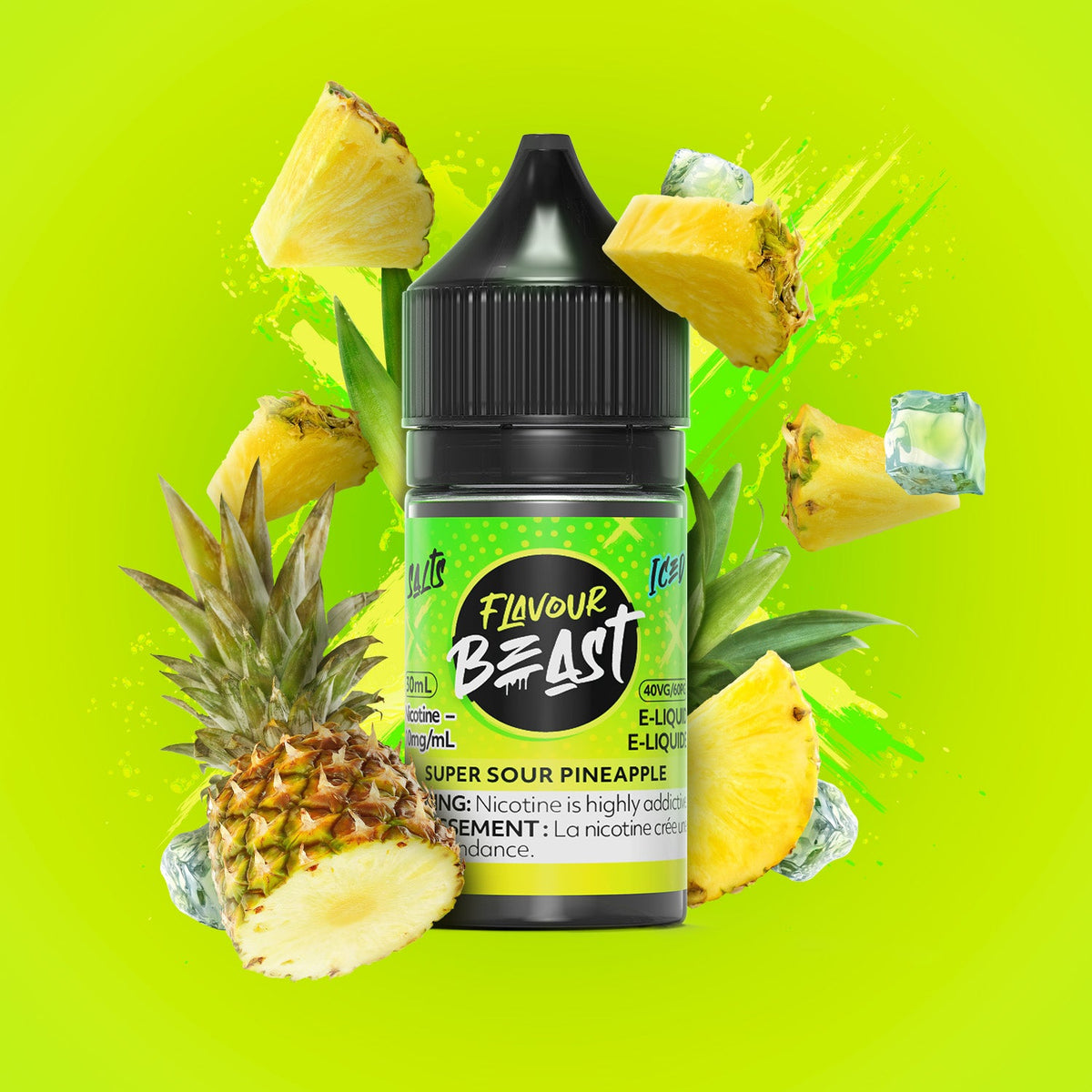Flavour Beast E-Liquid Salt 30mL Super Sour Pineapple - Supa Vapes