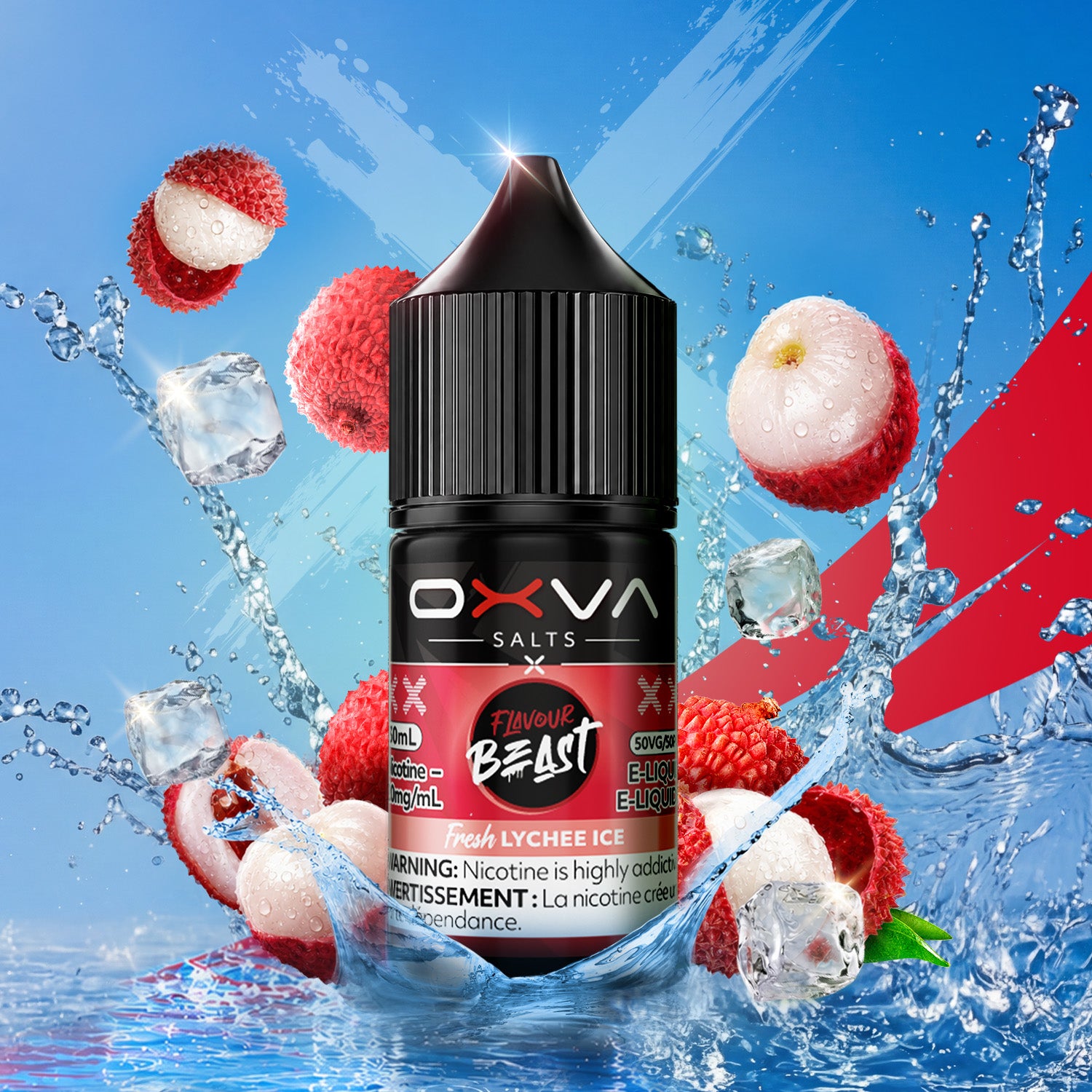 Flavour Beast x OXVA Fresh Lychee Ice Salt Nic E-Juice 30mL - Supa Vapes