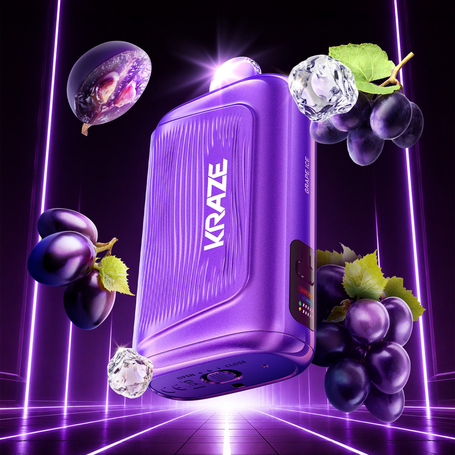 Kraze Giga 40ML Grape Ice Disposable Vape