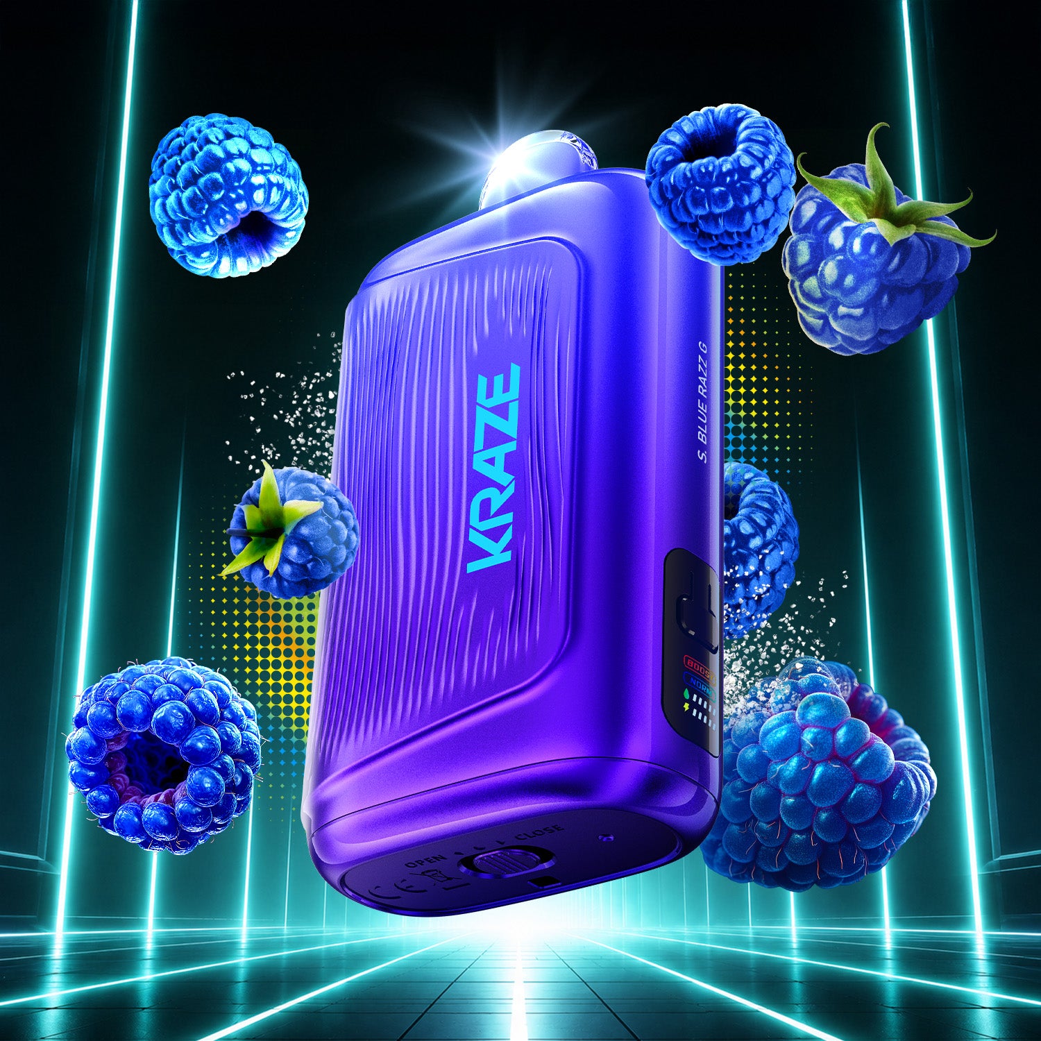 Kraze Giga 40ML Sour Blue Razz Disposable Vape