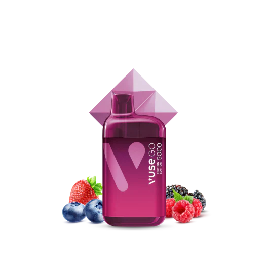 VUSE Go 5000, Banana Ice flavour with 20mg/mL nicotine strength, smooth and cool disposable vape device, ideal for vape users in Ontario and Quebec.