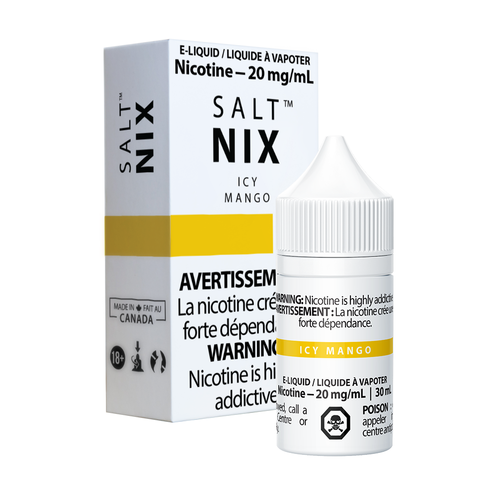 Salt Nix (POS) French Vanilla flavour 10mg nicotine salt vape juice, smooth vaping experience crafted in Montreal, ideal for Ontario and Quebec vapers.