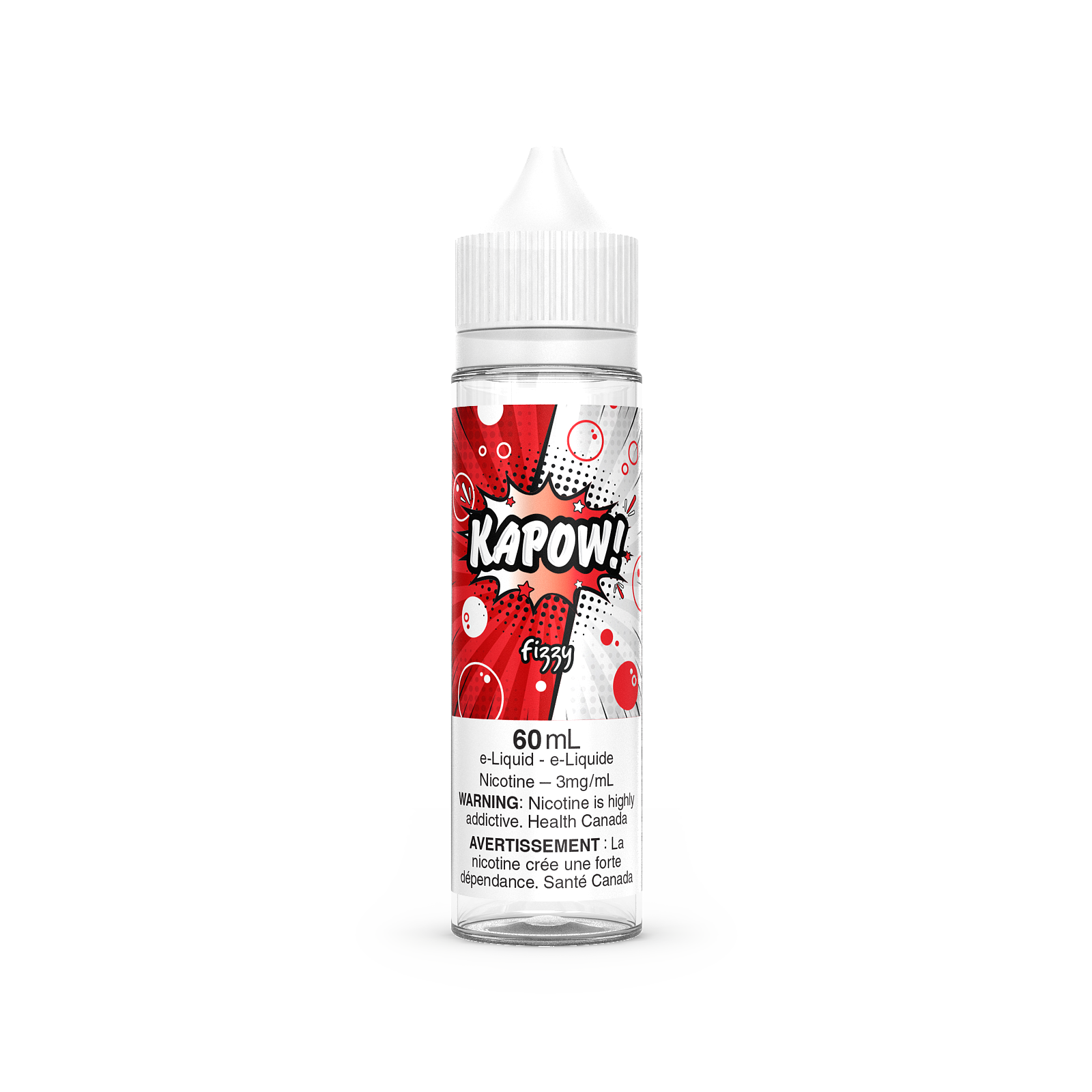 KAPOW! Belts flavour e-juice, 3mg nicotine strength, sweet and tantalizing candy-inspired vape juice, ideal for Ontario and Quebec vapers.