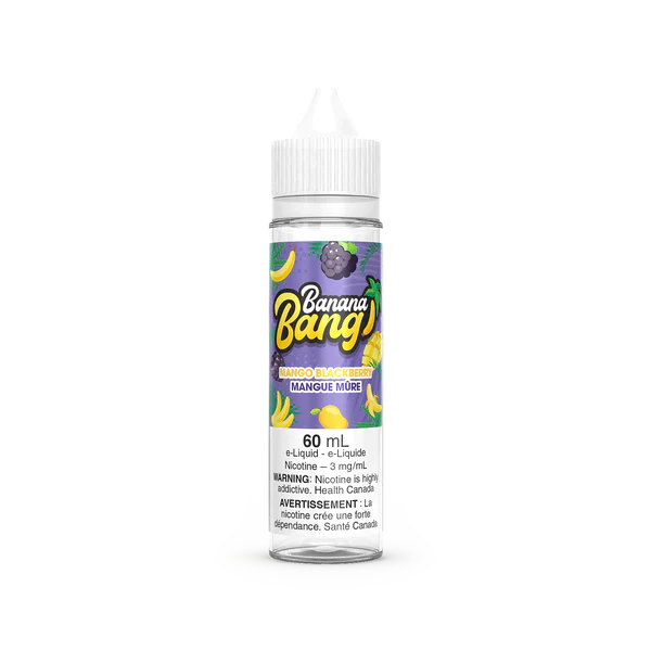 Banana Bang (60mL), Blueberry Raspberry flavour, 3mg nicotine, smooth fruity vape, designed for Ontario and Quebec customers.