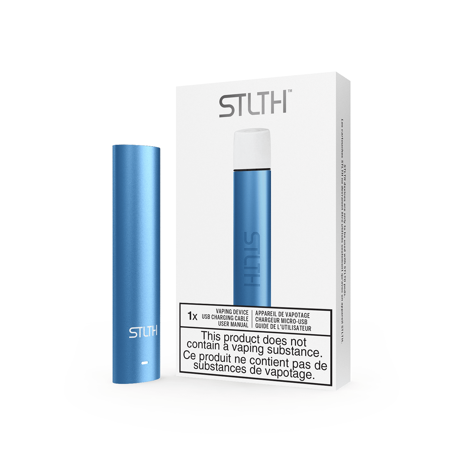 STLTH Type-C Device, Black Rubberized anodized finish, fast charging, user-friendly operation, ideal for vapers in Ontario and Quebec