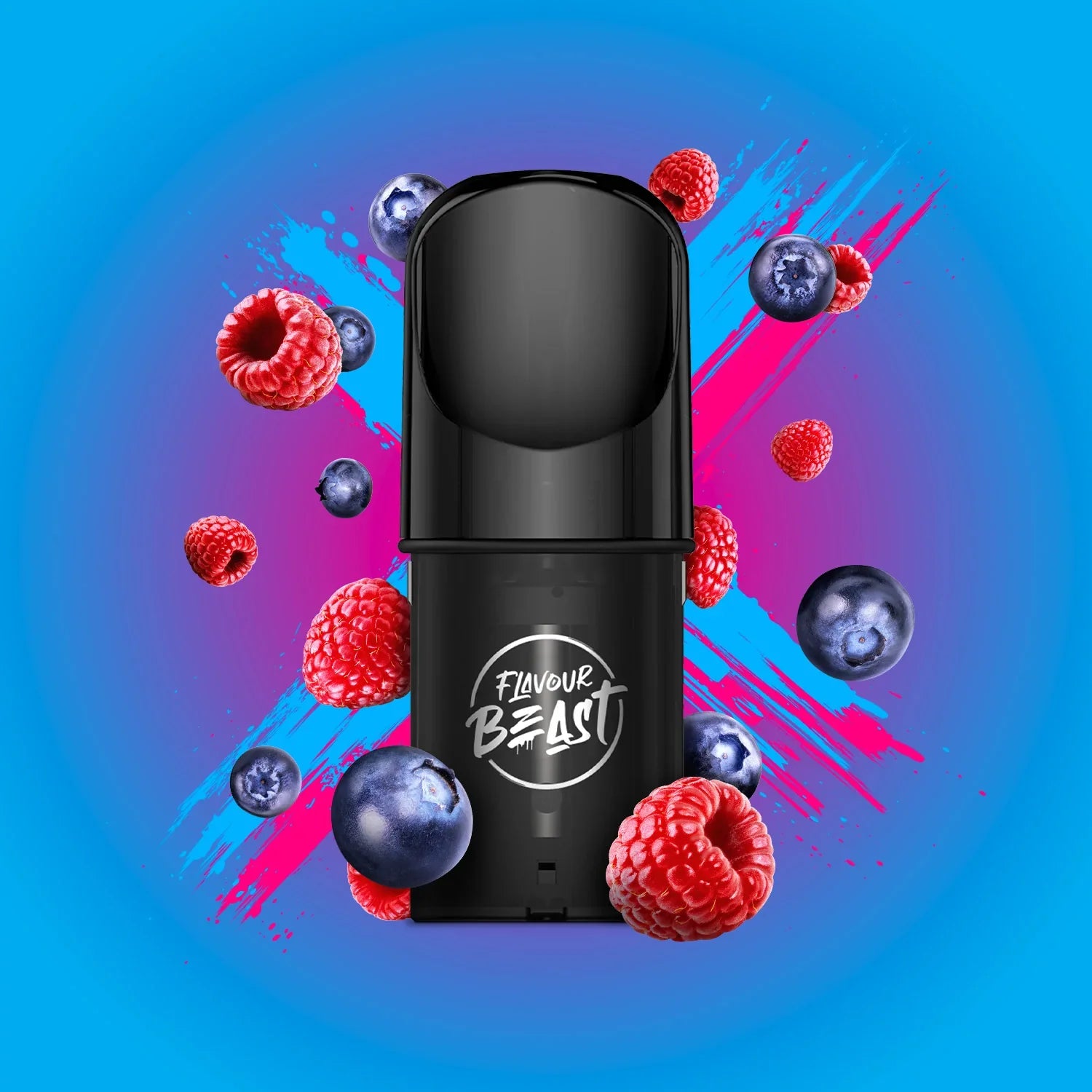 Flavour Beast Pods, Blazin' Banana blackberry Iced flavour, 2mL bold vape pod compatible with STLTH devices, designed for Ontario and Quebec vapers.