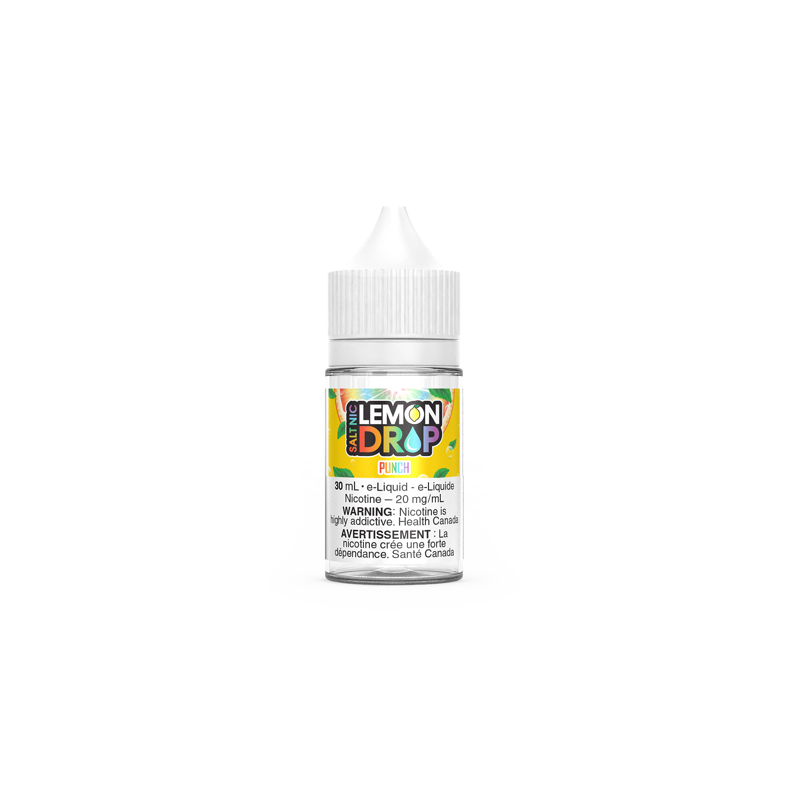 Lemon Drop Salt Nic, Blueberry flavour, 20mg nicotine strength, smooth citrus and berry blend, perfect for Ontario and Quebec vapers.