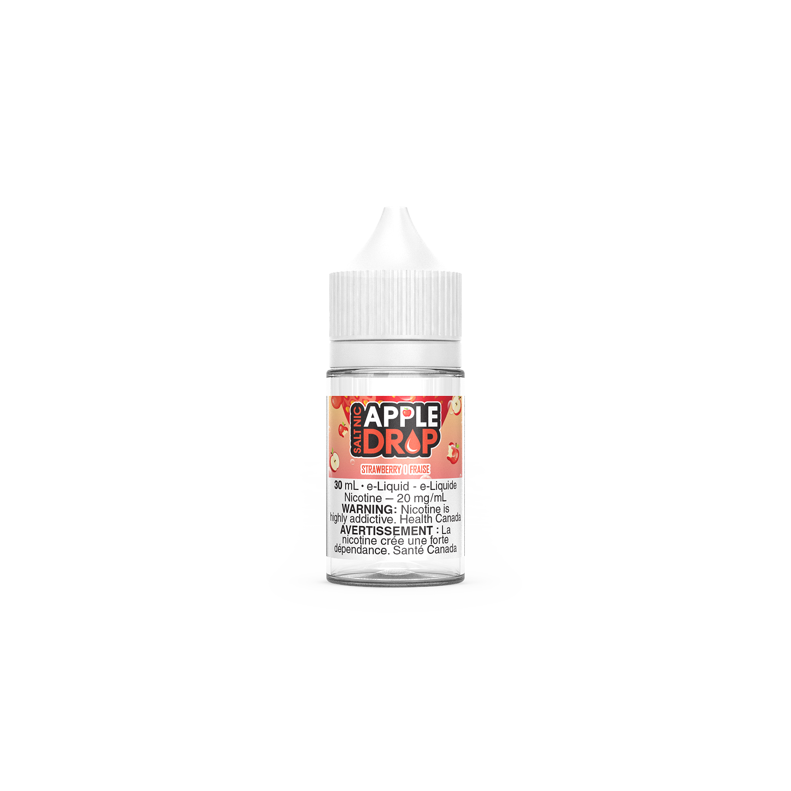 Apple Drop Salt vape juice, Smooth Kiwi apple flavour, 30mL bottle with 20mg nicotine salt, crisp and refreshing vape experience, ideal for Ontario and Quebec vapers.