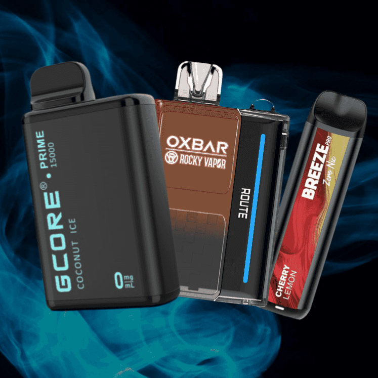 Where to Buy Nicotine-Free Vapes in Canada - GCORE, OXBAR, and BREEZE vape products.