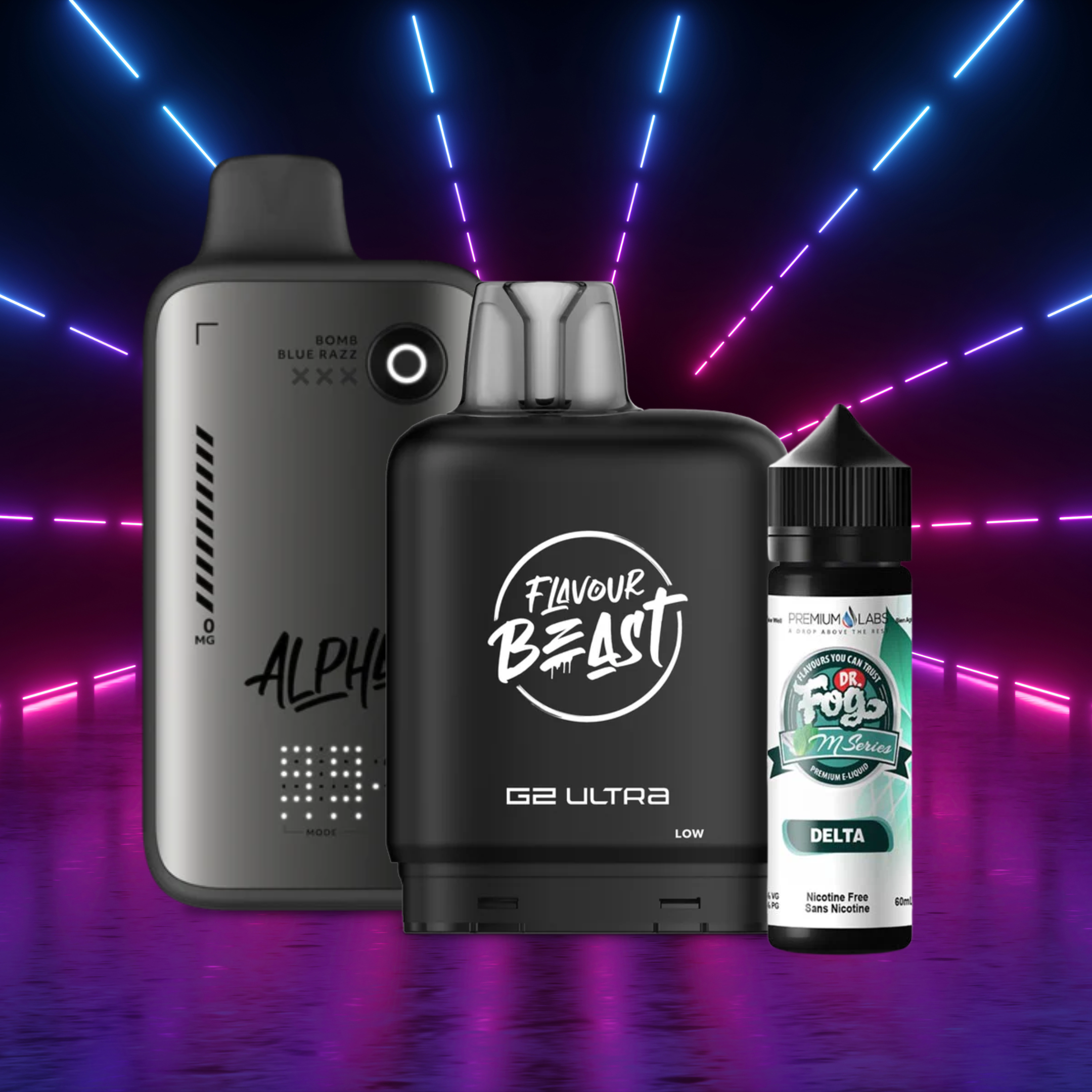 Zero-nicotine 0mg disposable vapes available at Supa Vapes in Canada